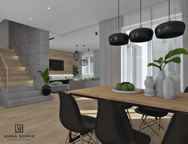 Salon z kuchnią Bulowice 52 m2 - zdjęcie6