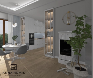 Salon z kuchnią Zawoja 42 m2