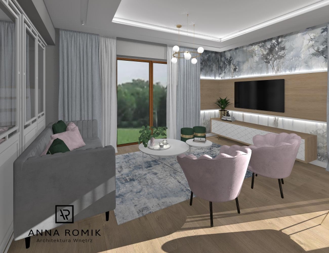 Salon z kuchnią Zawoja 42 m2 - zdjęcie6