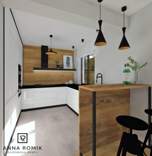 Salon z kuchnią Targanice 37,5 m2